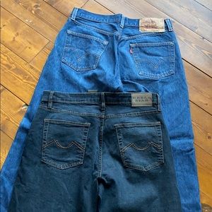 Wrangler 501 button front jeans sz 34 by 32